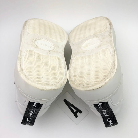 CHLOÉ Lauren Low Top Sneaker sz 7 - Picture 11 of 12